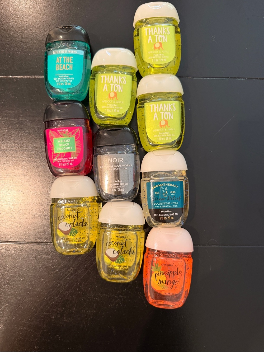 Set of 10 Bath and Body Works hand sanitizers